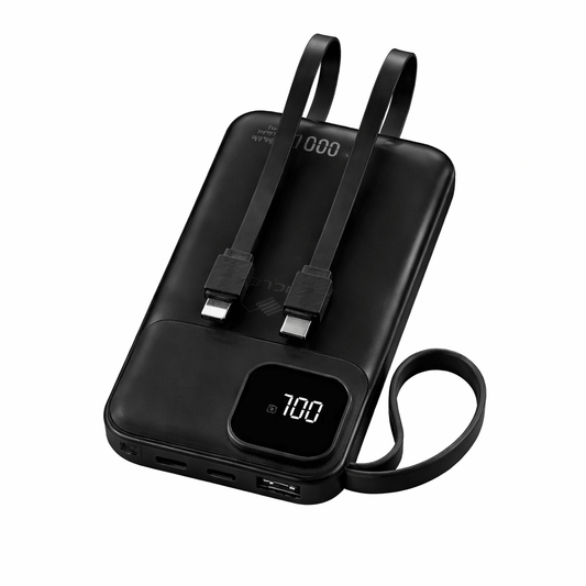 Power Bank Angler Cargador portatil 10000mAh carga rápida PD 22.5W con cables integrados - Tecnomundointl