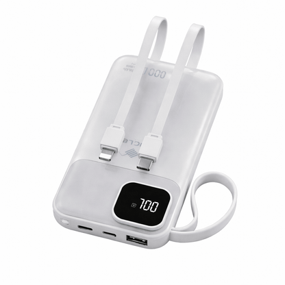 Power Bank Angler Cargador portatil 10000mAh carga rápida PD 22.5W con cables integrados - Tecnomundointl