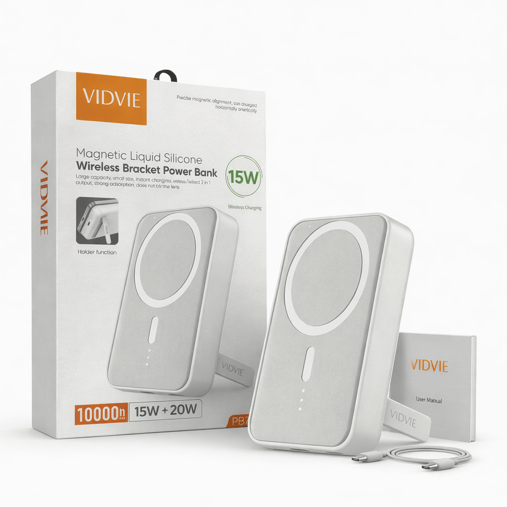 Power Bank VIDVIE PB783 Magsafe y de Cable 10000mAh 15W + 20W PB783 de Carga Rapida - Tecnomundointl