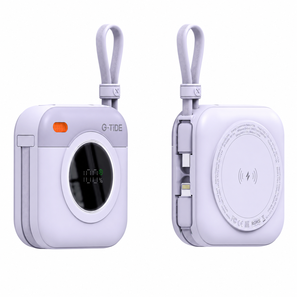 Cargador portatil Power Bank Magnético Multi X1 10000mAh Carga Inalámbrica 15W Portátil G-TiDE
