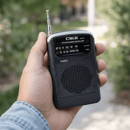 Radio Portátil AM FM CMiK MK - 200 Compacto con Altavoz - Tecnomundointl