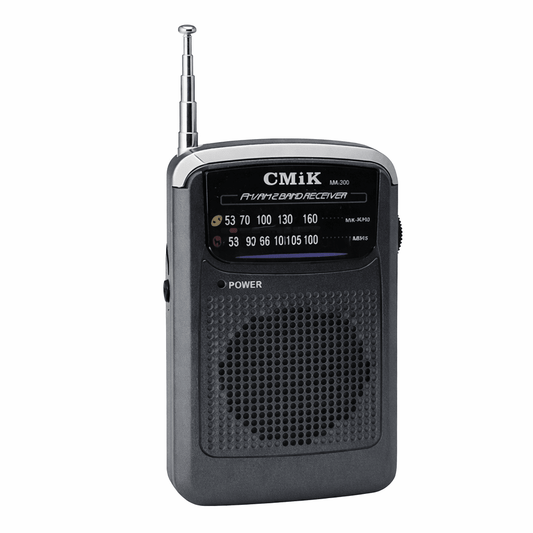 Radio Portátil AM FM CMiK MK - 200 Compacto con Altavoz - Tecnomundointl