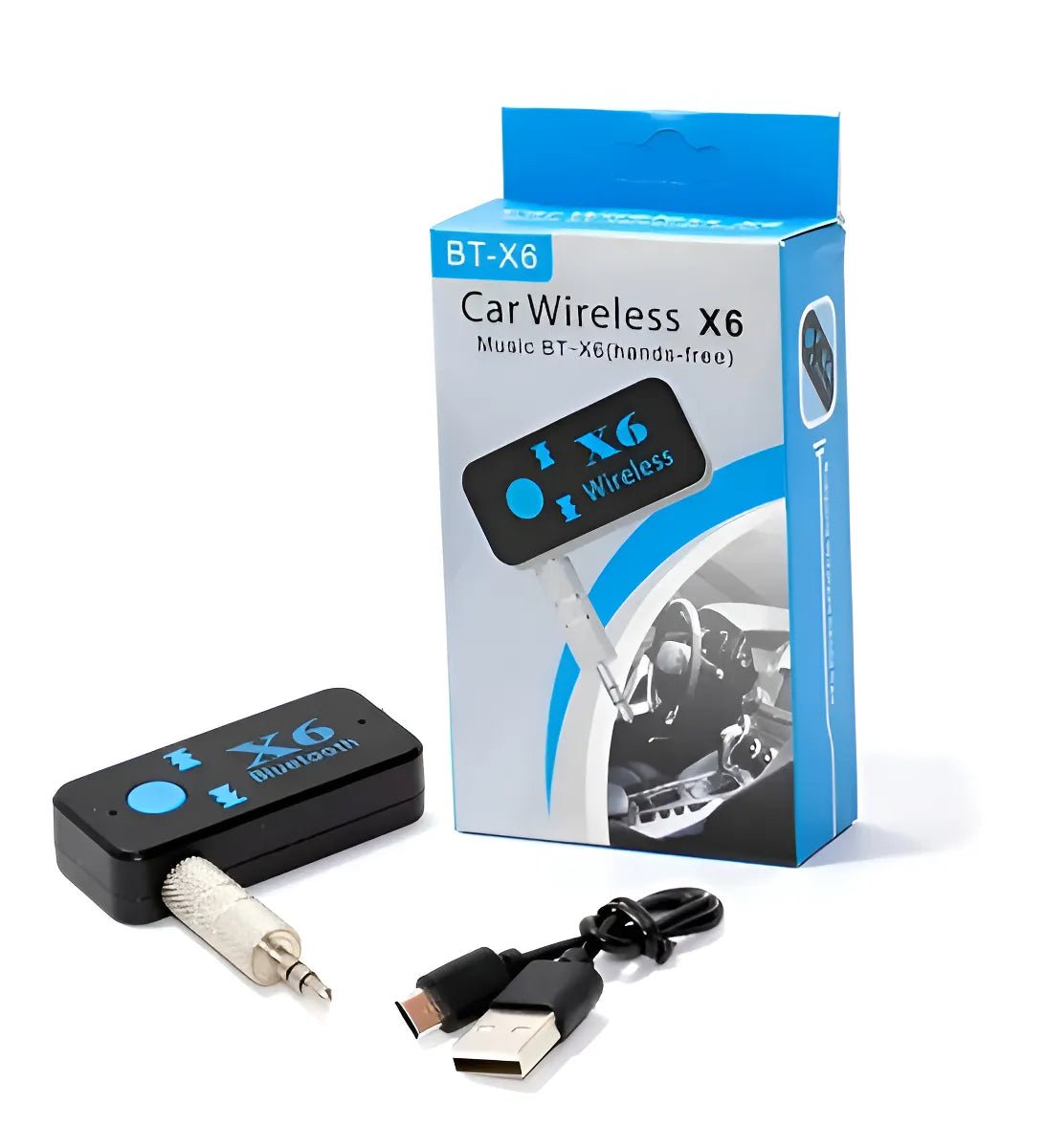 Receptor Bluetooth 5.0 AUX Manos Libres para Carro - Tecnomundointl