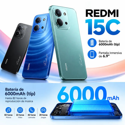 Celular Xiaomi Redmi 15C 256GB 8GB RAM  Pantalla 120 Hz Batería 6000 mAh