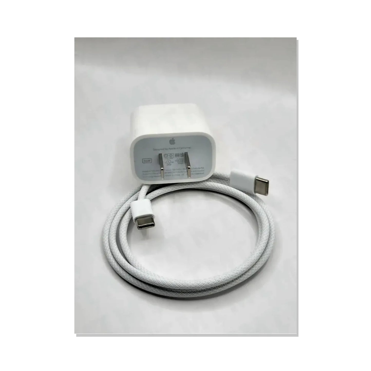 Cargador Completo 35W USB-C con Cable Puerto C  para iPhone 15 / 16 / 17 Carga rápida