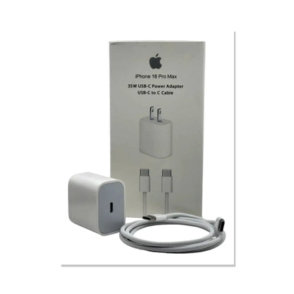 Cargador Completo 35W USB-C con Cable Puerto C  para iPhone 15 / 16 / 17 Carga rápida