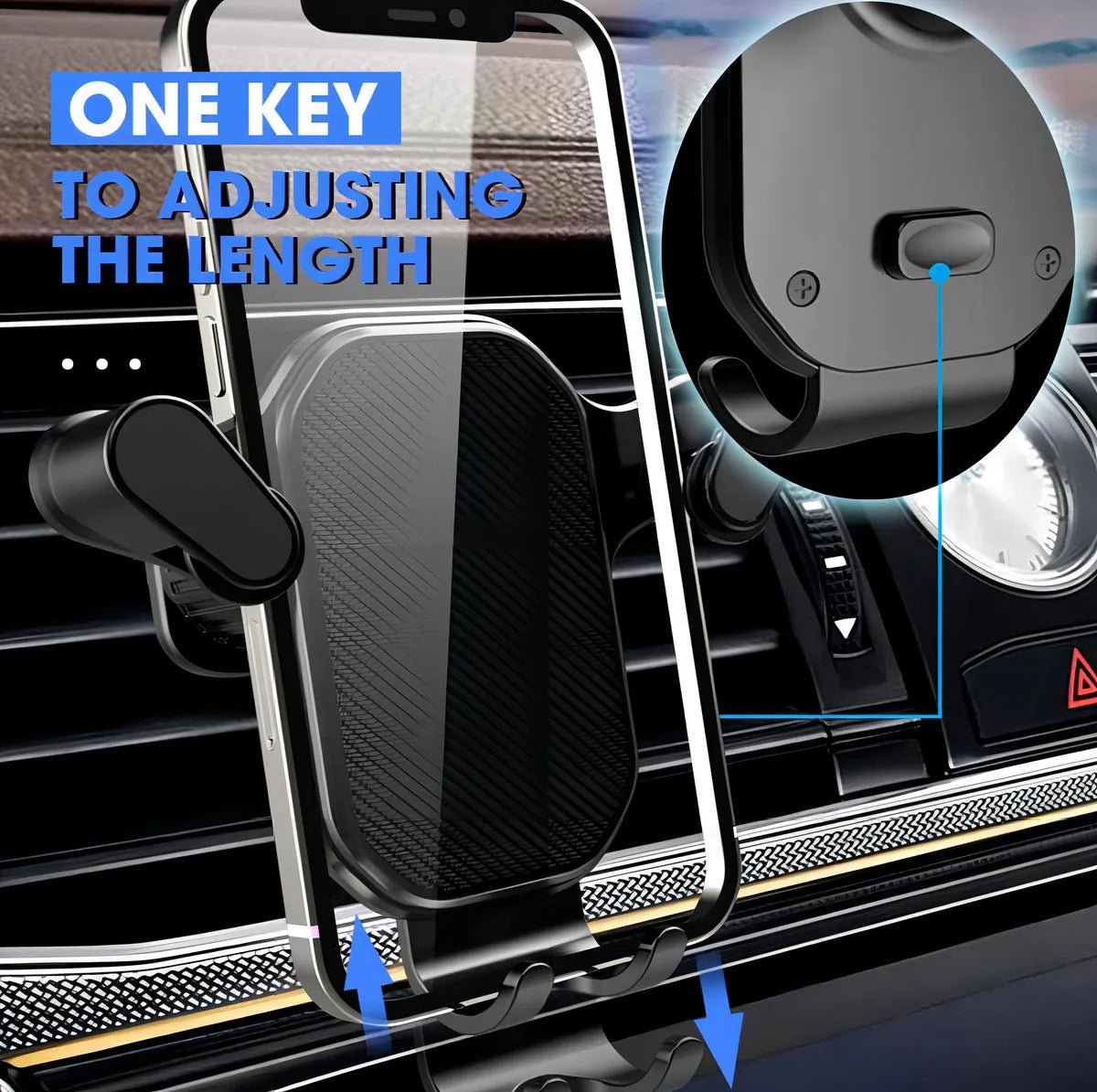 Soporte celular carro rejilla ajustable 360° holder universal - Tecnomundointl