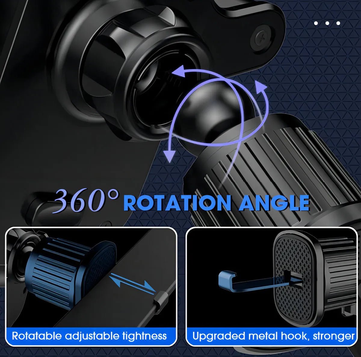 Soporte celular carro rejilla ajustable 360° holder universal - Tecnomundointl