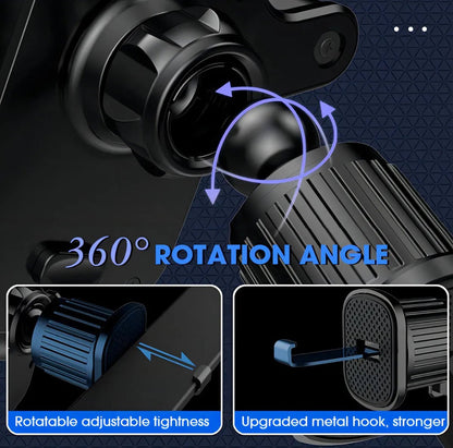 Soporte celular carro rejilla ajustable 360° holder universal - Tecnomundointl