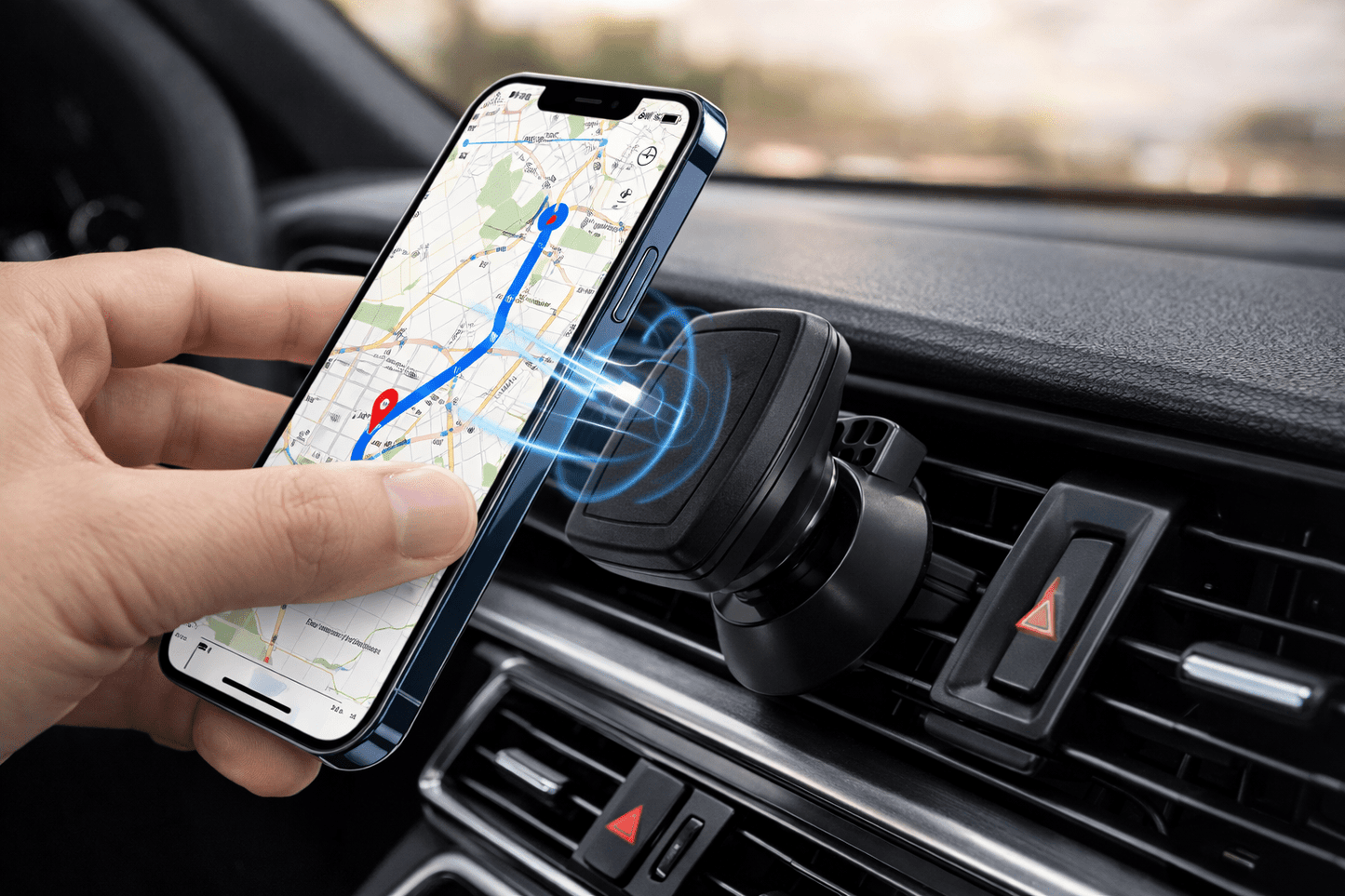 Soporte Magnético Carro H - CT168 360° Rejilla Aire - Tecnomundointl