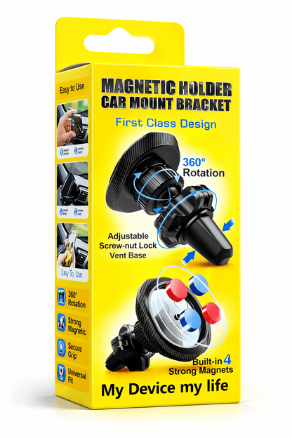 Soporte Magnético Carro H - CT168 360° Rejilla Aire - Tecnomundointl