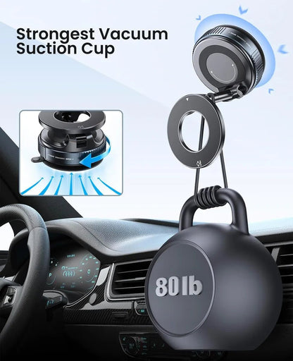 Soporte Magnético Premium para carro con Succión al Vacío Ultra Firme - Tecnomundointl