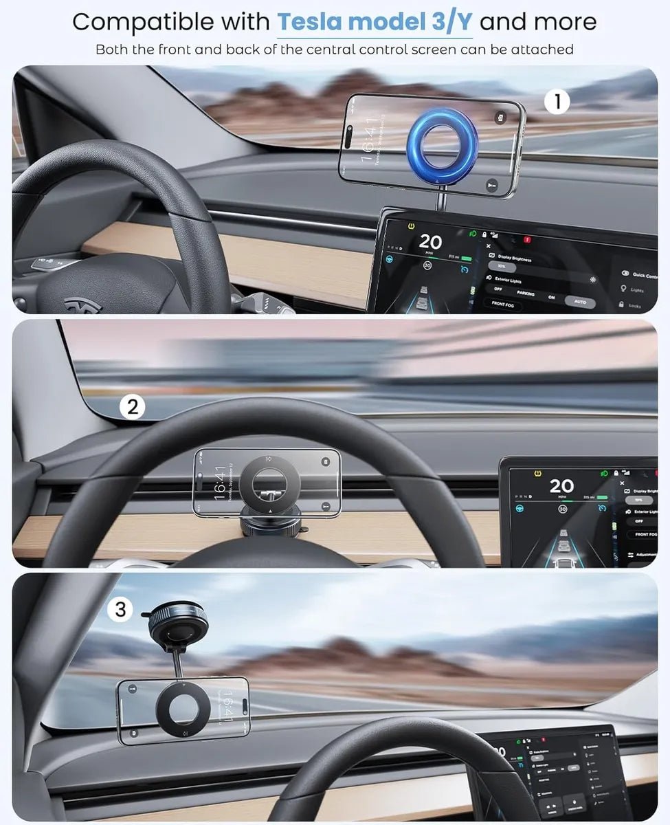 Soporte Magnético Premium para carro con Succión al Vacío Ultra Firme - Tecnomundointl