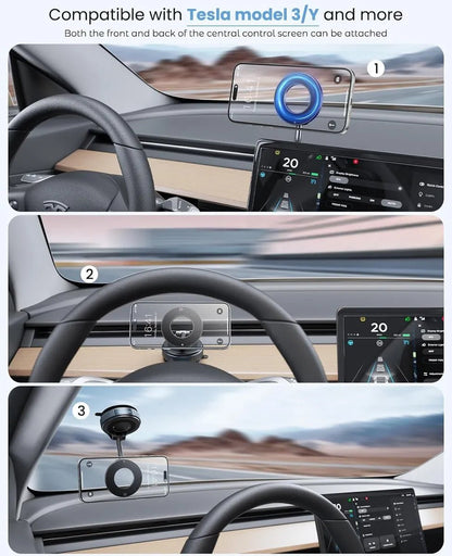 Soporte Magnético Premium para carro con Succión al Vacío Ultra Firme - Tecnomundointl