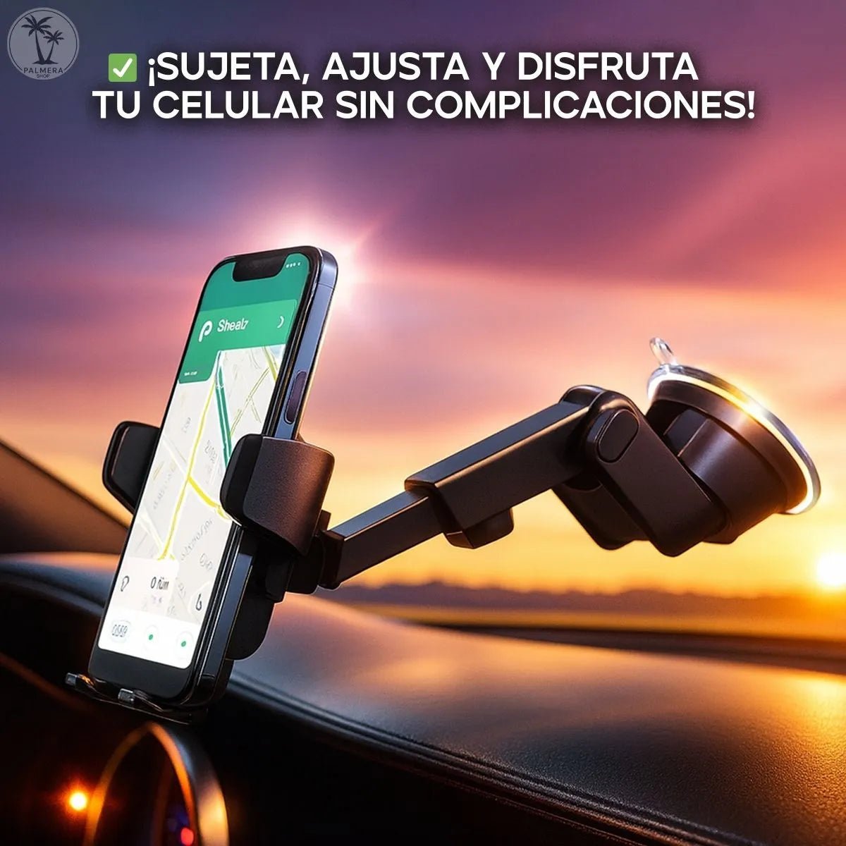 Soporte para celular carro universal ventosa 360° - Tecnomundointl