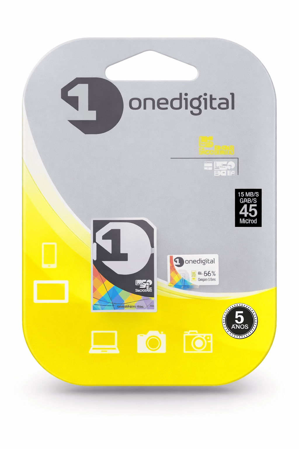 tarjeta Memoria Micro SD OneDigital 8GB Clase 10 con Adaptador Alta Velocidad - Tecnomundointl