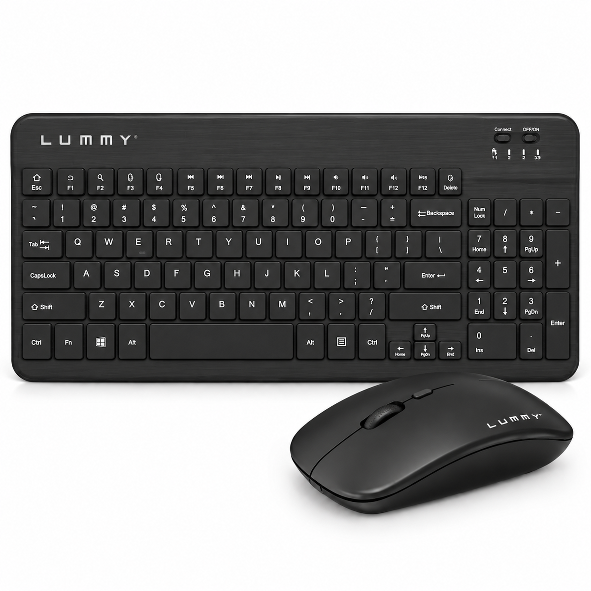 Teclado Inalámbrico Lummy Bluetooth con Teclas Multimedia y Batería Recargable