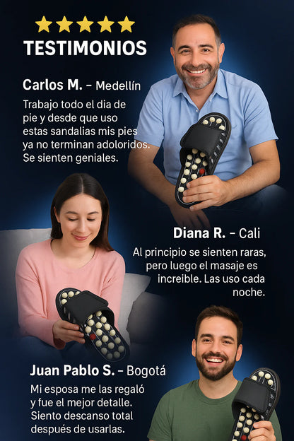 Sandalias Masajeadoras de Reflexología para Bienestar y Alivio