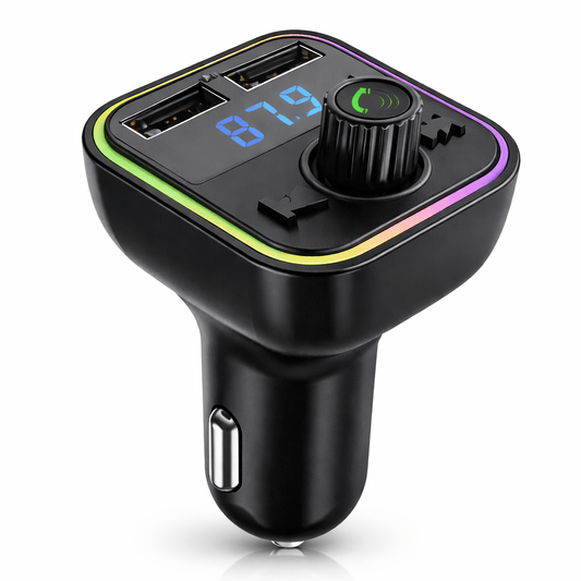 Transmisor FM Bluetooth para Carro con USB y Manos Libres llamadas - Tecnomundointl