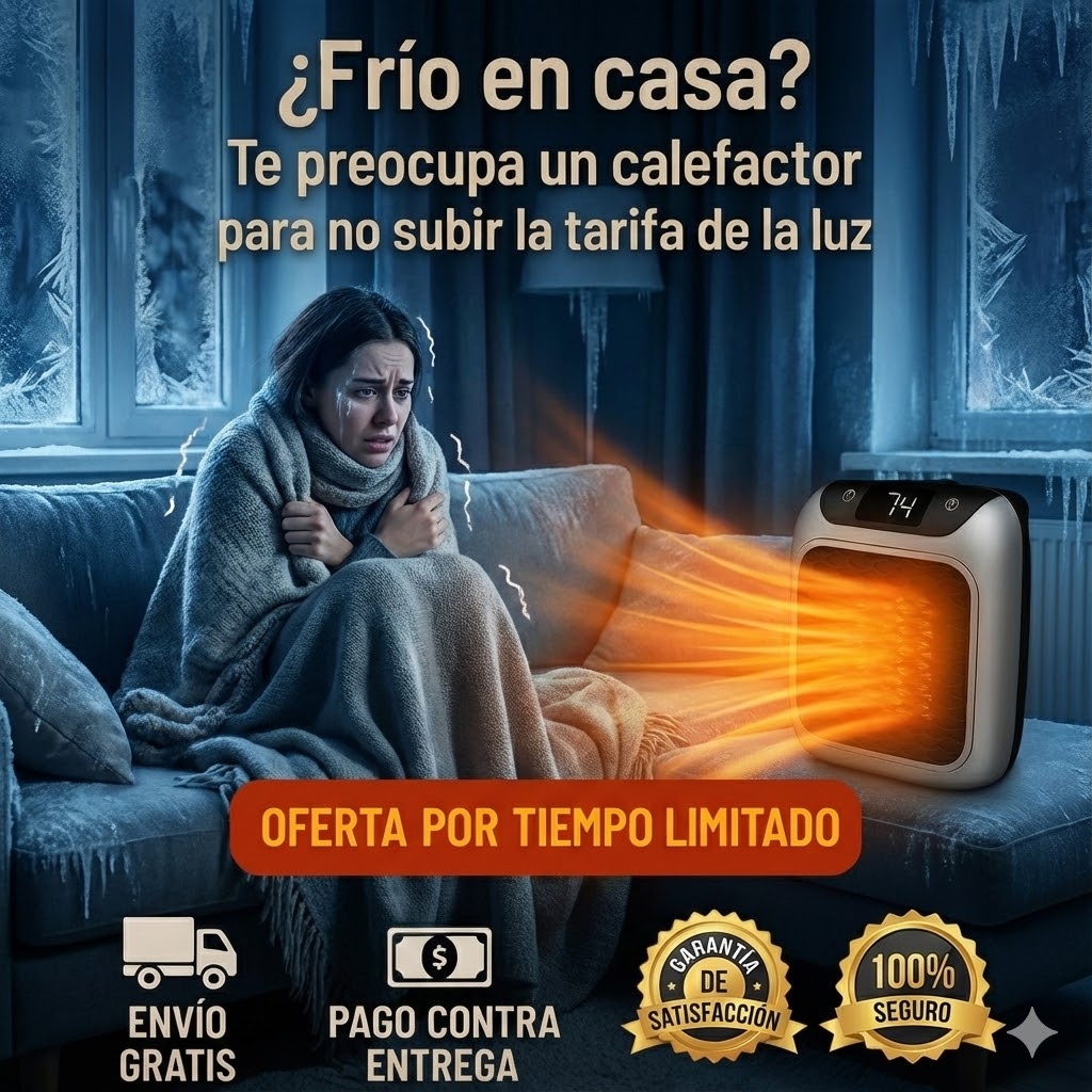 Calentador Turbo 800w | Calor Instantáneo con Bajo consumo ideal para Habitación