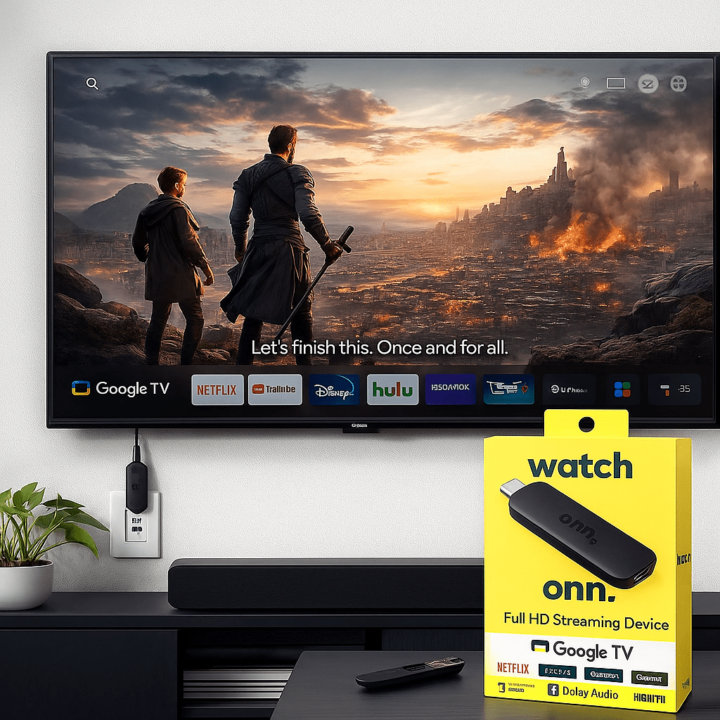 Watch Onn ORIGINAL Full HD Google TV con Magis TV y Control por Voz - Tecnomundointl